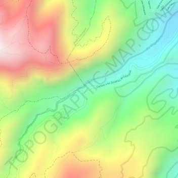 Mappa topografica Entrada, altitudine, rilievo