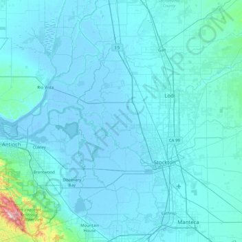 Mappa topografica King Island, altitudine, rilievo