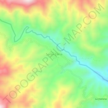 Mappa topografica Santa Elena, altitudine, rilievo