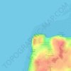 Mappa topografica Cap Gris Nez, altitudine, rilievo