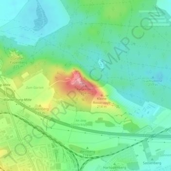 Mappa topografica Regenstein, altitudine, rilievo