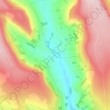 Mappa topografica Low Mill, altitudine, rilievo