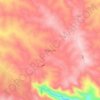 Mappa topografica Migwani, altitudine, rilievo