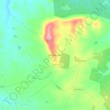 Mappa topografica Aldeia da Serra, altitudine, rilievo