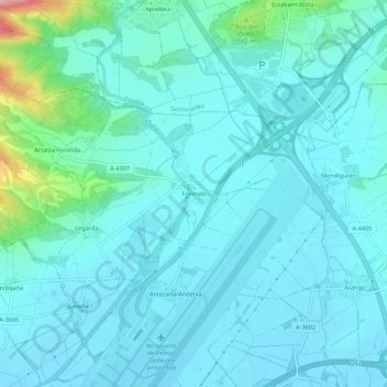 Mappa topografica Foronda, altitudine, rilievo