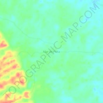 Mappa topografica Mar de Plata, altitudine, rilievo