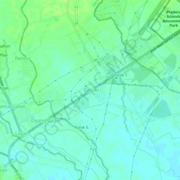 Mappa topografica Balsik, altitudine, rilievo