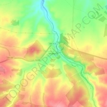 Mappa topografica Sotuélamos, altitudine, rilievo