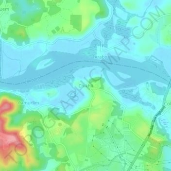 Mappa topografica Chikhli, altitudine, rilievo