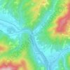 Mappa topografica Val Fegana, altitudine, rilievo