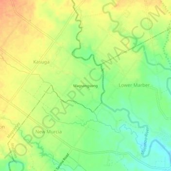Mappa topografica Magsongsong, altitudine, rilievo