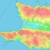 Mappa topografica Baie des Trépassés, altitudine, rilievo