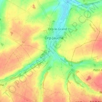Mappa topografica Orp-le-Petit, altitudine, rilievo