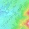 Mappa topografica Poussy, altitudine, rilievo