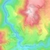 Mappa topografica Rochegude, altitudine, rilievo
