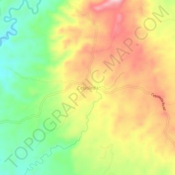 Mappa topografica Ceboleda, altitudine, rilievo