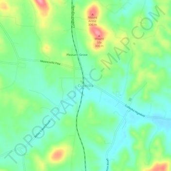 Mappa topografica Culleoka, altitudine, rilievo