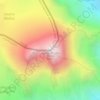 Mappa topografica Kazbegi, altitudine, rilievo