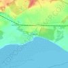 Mappa topografica Powfoot, altitudine, rilievo