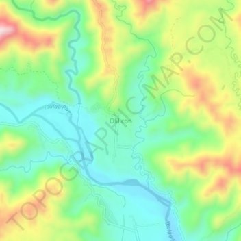 Mappa topografica Olilicon, altitudine, rilievo