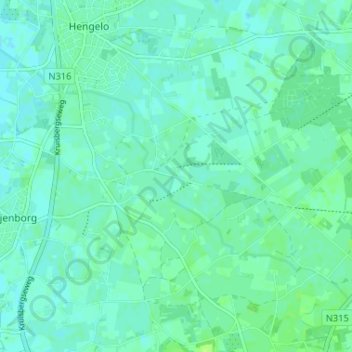 Mappa topografica Dunsborg, altitudine, rilievo