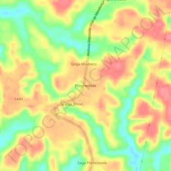 Mappa topografica Propriedade, altitudine, rilievo