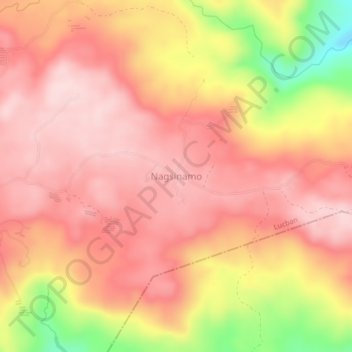 Mappa topografica Nagsinamo, altitudine, rilievo