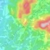Mappa topografica Nkomesse, altitudine, rilievo