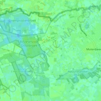 Mappa topografica Opwinkel, altitudine, rilievo