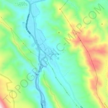 Mappa topografica Vila Vila, altitudine, rilievo