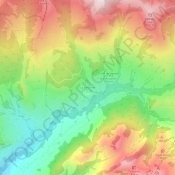 Mappa topografica La Valsainte, altitudine, rilievo