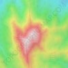 Mappa topografica Monte Arcosu, altitudine, rilievo