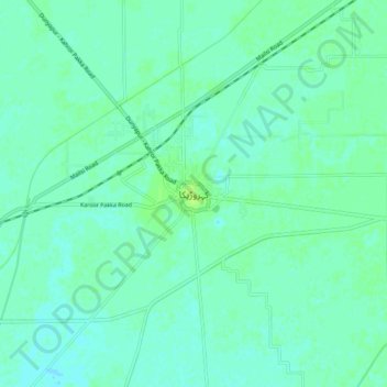 Mappa topografica Kahror Pacca, altitudine, rilievo