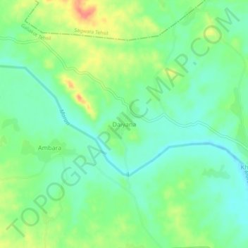 Mappa topografica Daiyana, altitudine, rilievo