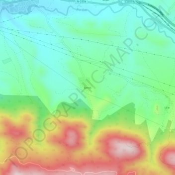 Mappa topografica Barós, altitudine, rilievo