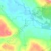 Mappa topografica Teepleville, altitudine, rilievo