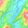 Mappa topografica Montbovon, altitudine, rilievo