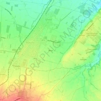 Mappa topografica Razza, altitudine, rilievo