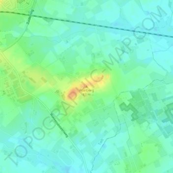 Mappa topografica Poelberg, altitudine, rilievo