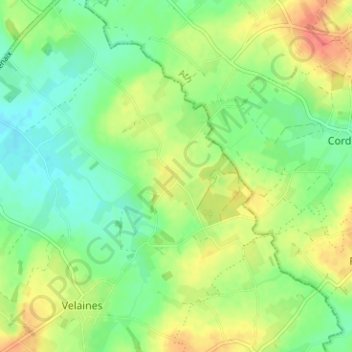 Mappa topografica Ogimont, altitudine, rilievo