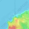 Mappa topografica Morro Dois Irmãos, altitudine, rilievo