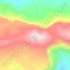 Mappa topografica Mont du Milieu, altitudine, rilievo