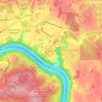 Mappa topografica Setor 10450, altitudine, rilievo