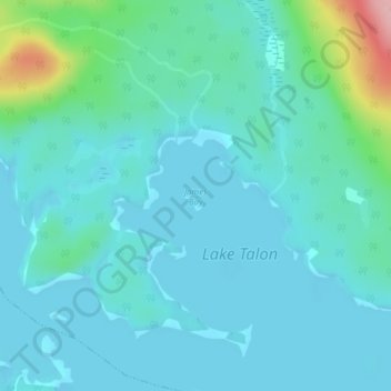 Mappa topografica James Bay, altitudine, rilievo