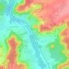 Mappa topografica Jarcy, altitudine, rilievo