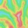 Mappa topografica Borne Saint-Martin, altitudine, rilievo