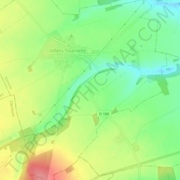 Mappa topografica Montagne des Galets, altitudine, rilievo