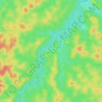 Mappa topografica Colonia Duas Barraca, altitudine, rilievo