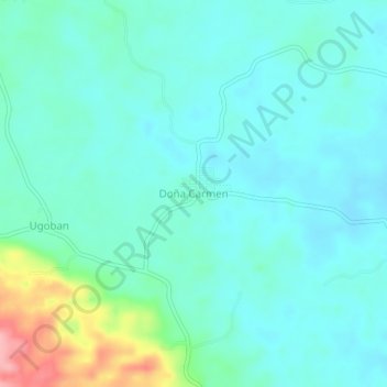 Mappa topografica Doña Carmen, altitudine, rilievo