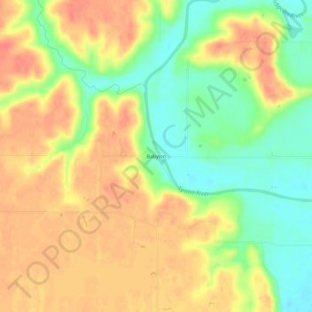 Mappa topografica Babylon, altitudine, rilievo